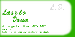 laszlo dona business card